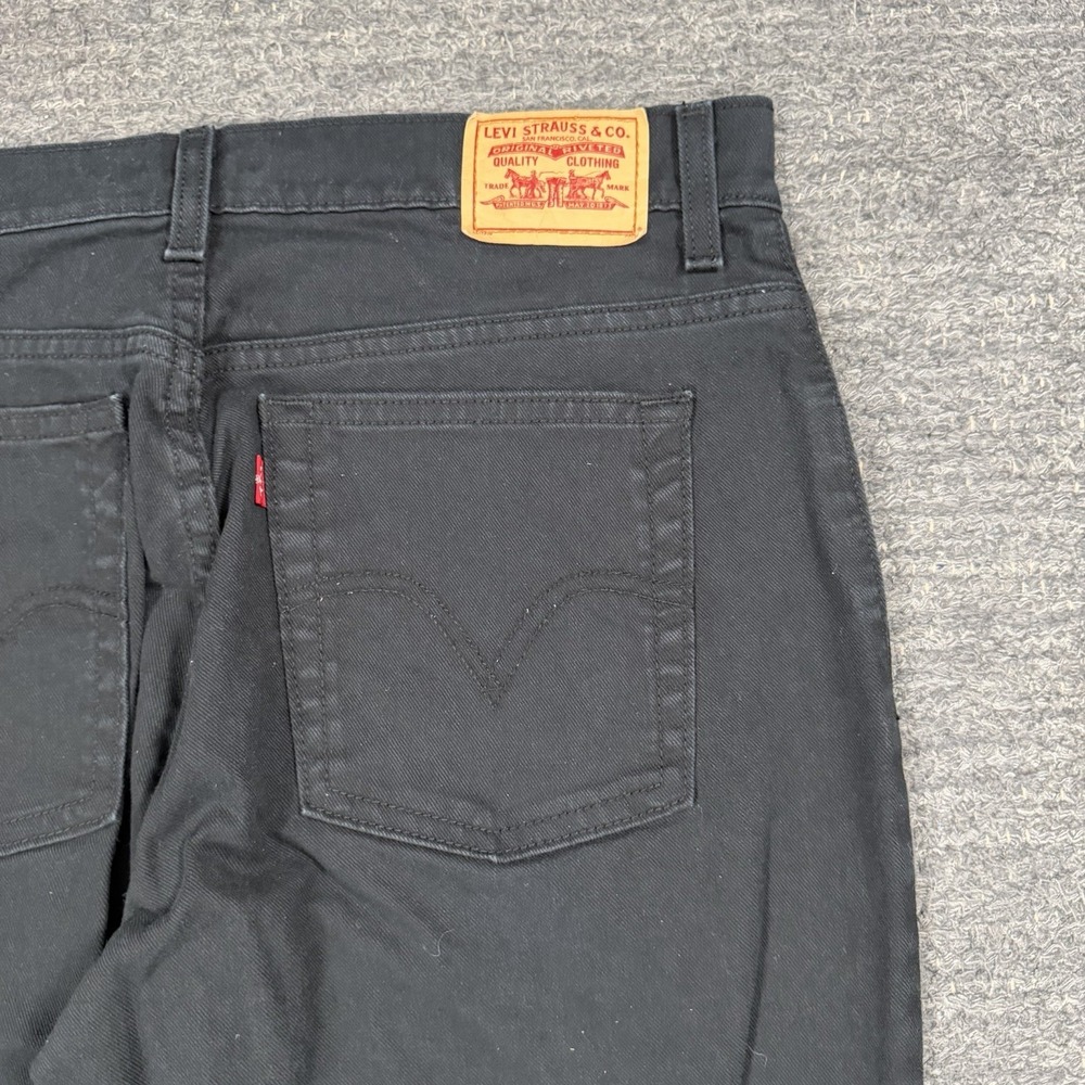 Vintage Levis 550 Relaxed Bootcut Jeans Women 14 Long Black Western Cowboy Y2K - Picture 8 of 9